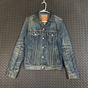 Levi's Denim Trucker‎ Jacket Blue Jean Coat Small Button Front Classic PC9 70589